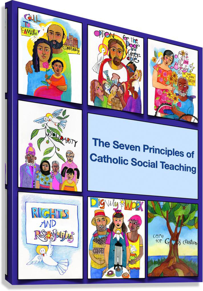 Seven Principles of Catholic Social Teaching - Canvas Print
