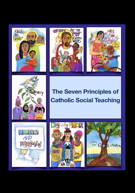 Seven Principles of Catholic Social Teaching - Holy Card