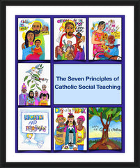 Wall Frame Black - Seven Principles of Catholic Social Teaching by M. McGrath