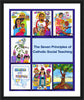 Wall Frame Black, Matted - Seven Principles of Catholic Social Teaching by M. McGrath