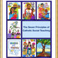 Wall Frame Gold, Matted - Seven Principles of Catholic Social Teaching by M. McGrath