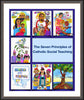 Wall Frame Espresso, Matted - Seven Principles of Catholic Social Teaching by M. McGrath