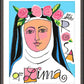 Wall Frame Espresso, Matted - St. Rose of Lima by M. McGrath
