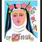Wall Frame Black, Matted - St. Rose of Lima by Br. Mickey McGrath, OSFS - Trinity Stores