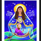 Wall Frame Black, Matted - Mary, Star of the Sea by M. McGrath