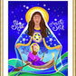 Wall Frame Gold, Matted - Mary, Star of the Sea by M. McGrath