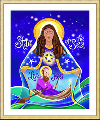 Wall Frame Gold - Mary, Star of the Sea by M. McGrath