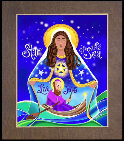 Mary, Star of the Sea - Wood Plaque Premium