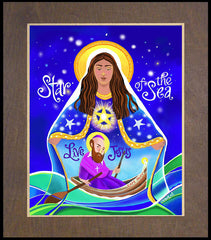 Wood Plaque Premium - Mary, Star of the Sea by M. McGrath