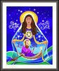 Wall Frame Espresso, Matted - Mary, Star of the Sea by M. McGrath