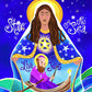 Wall Frame Gold, Matted - Mary, Star of the Sea by M. McGrath