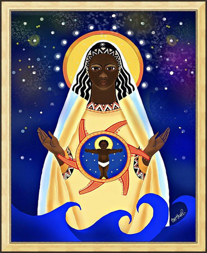Wall Frame Gold - Mary, Star of the Sea by Br. Mickey McGrath, OSFS - Trinity Stores