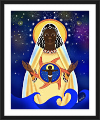 Wall Frame Black - Mary, Star of the Sea by M. McGrath