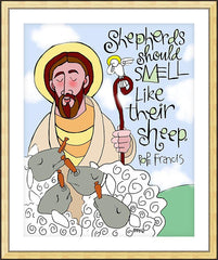 Wall Frame Gold - Shepherds Should Smell Like Their Sheep by M. McGrath