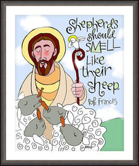Wall Frame Espresso - Shepherds Should Smell Like Their Sheep by M. McGrath