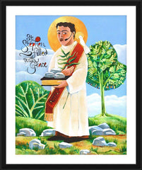 Wall Frame Black - St. Stephen by M. McGrath