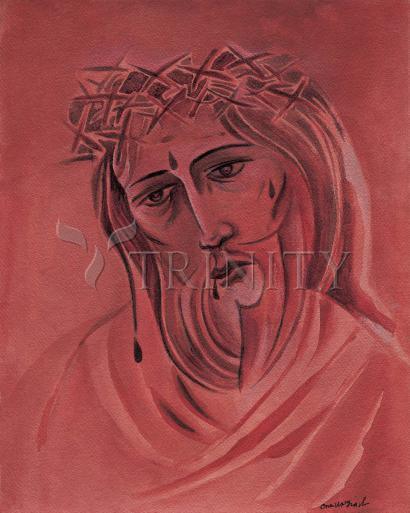 Wall Frame Espresso, Matted - Suffering Servant by Br. Mickey McGrath, OSFS - Trinity Stores