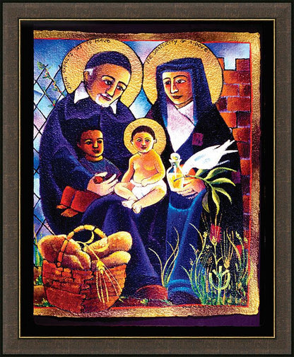 Wall Frame Espresso - Sts. Vincent and Louise by Br. Mickey McGrath, OSFS - Trinity Stores