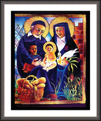 Wall Frame Espresso - Sts. Vincent and Louise by M. McGrath