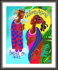 Wall Frame Espresso - Swahili Annunciation by M. McGrath