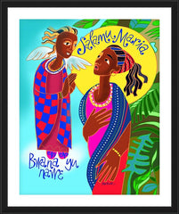 Wall Frame Black - Swahili Annunciation by M. McGrath