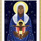 Wall Frame Gold, Matted - Mary, Seat of Wisdom by Br. Mickey McGrath, OSFS - Trinity Stores