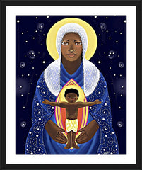 Wall Frame Black - Mary, Seat of Wisdom by M. McGrath