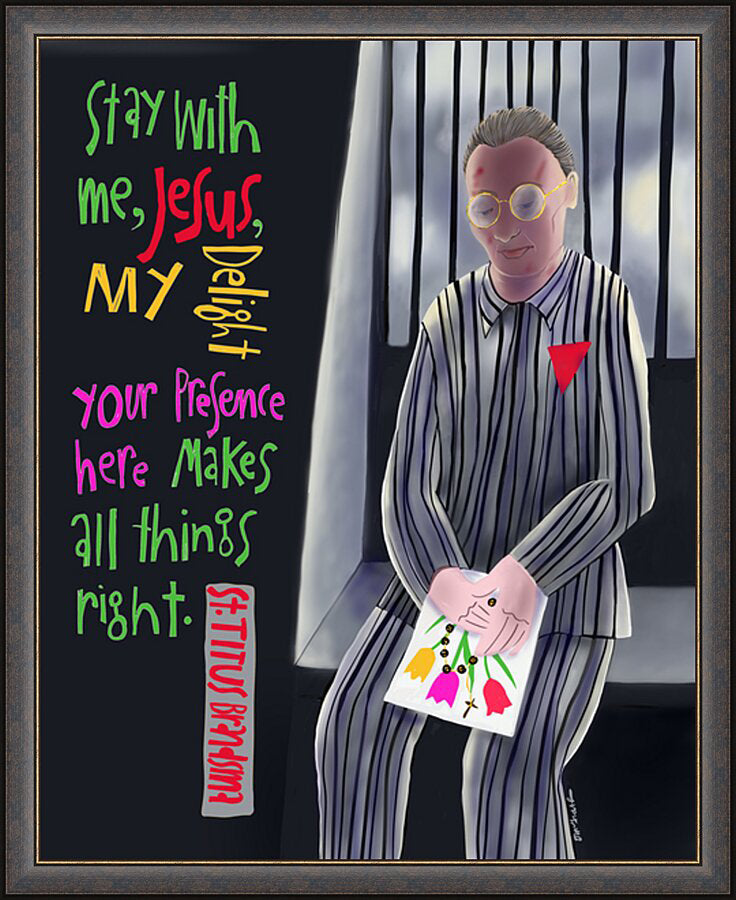 Wall Frame Espresso - Stay With Me Jesus by M. McGrath