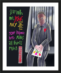 Wall Frame Black - Stay With Me Jesus by M. McGrath