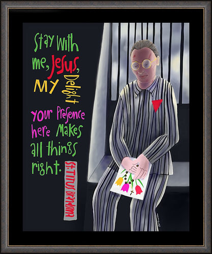 Wall Frame Espresso - Stay With Me Jesus by M. McGrath