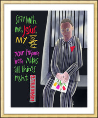 Wall Frame Gold - Stay With Me Jesus by M. McGrath