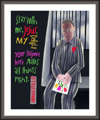 Wall Frame Espresso - Stay With Me Jesus by M. McGrath