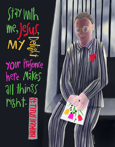 Stay With Me Jesus - Metal Print