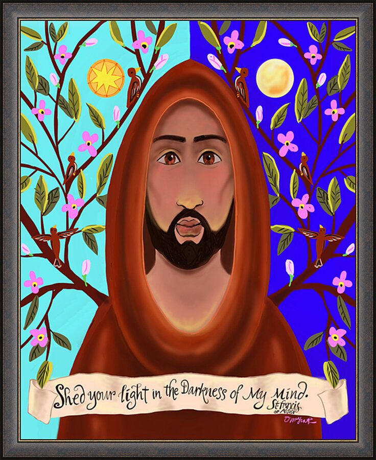 Wall Frame Espresso - Shed Your Light in the Darkness by M. McGrath