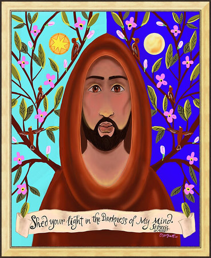 Wall Frame Gold - Shed Your Light in the Darkness by M. McGrath