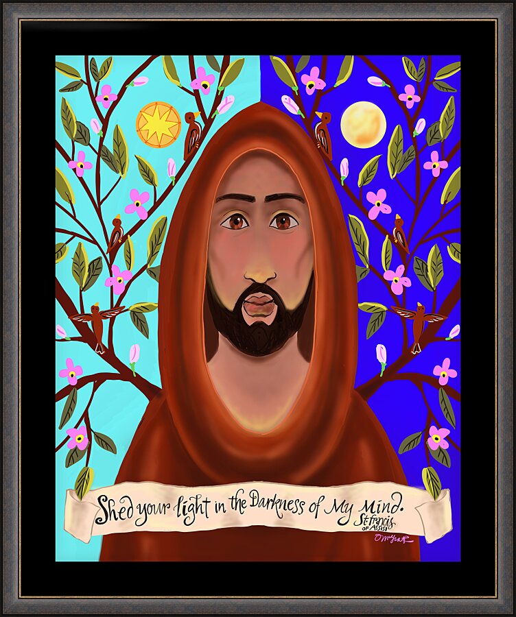 Wall Frame Espresso - Shed Your Light in the Darkness by M. McGrath