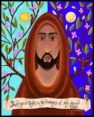 Wood Plaque - Shed Your Light in the Darkness by M. McGrath