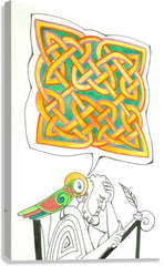 Canvas Print - Celtic Talking Bird by M. McGrath