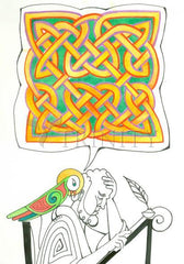 Metal Print - Celtic Talking Bird by M. McGrath