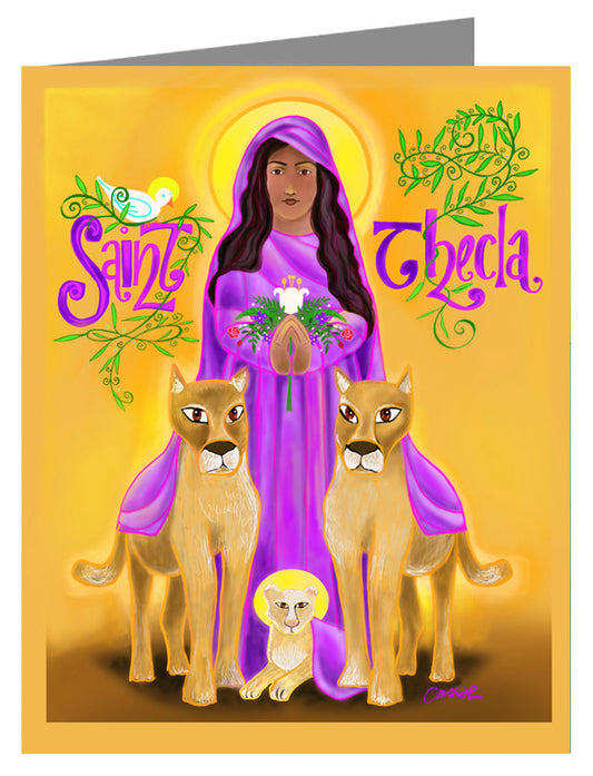 St. Thecla - Custom Text Note Card 