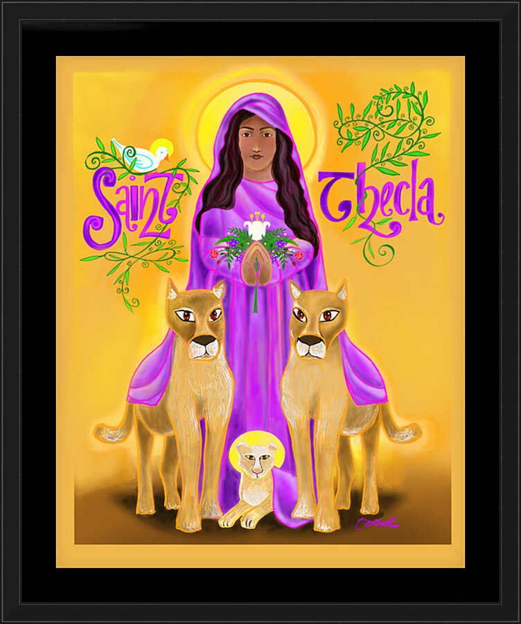 Wall Frame Black - St. Thecla by M. McGrath