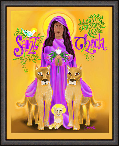 Wall Frame Espresso - St. Thecla by M. McGrath