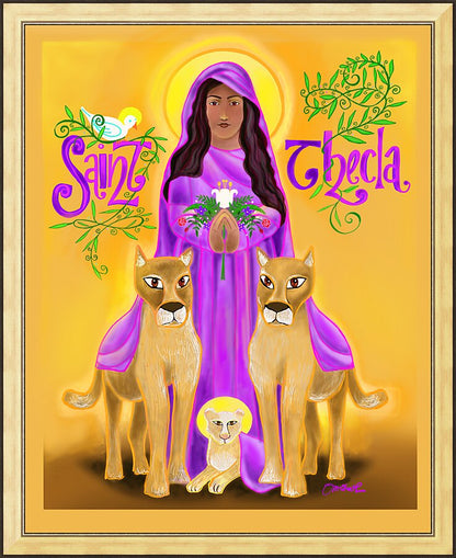 Wall Frame Gold - St. Thecla by M. McGrath