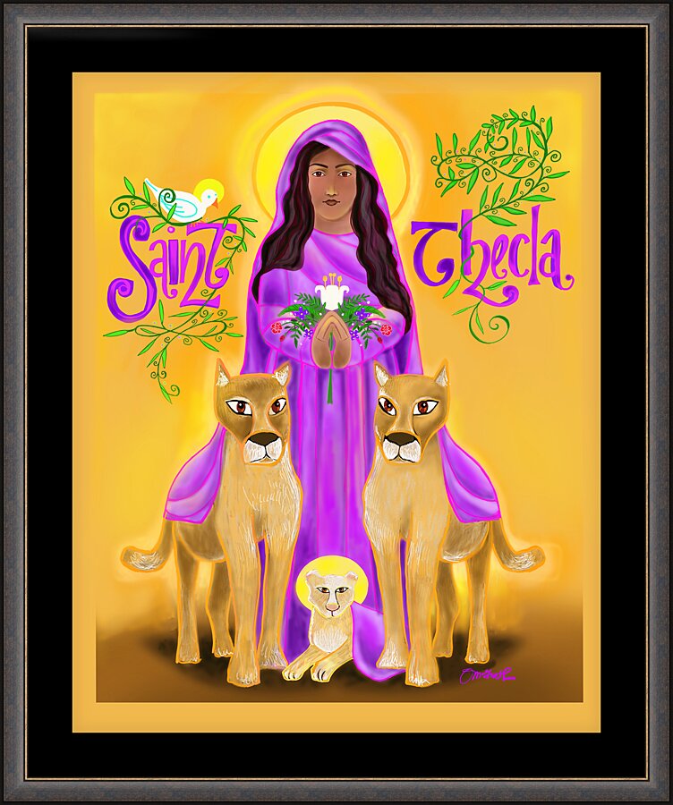 Wall Frame Espresso - St. Thecla by M. McGrath