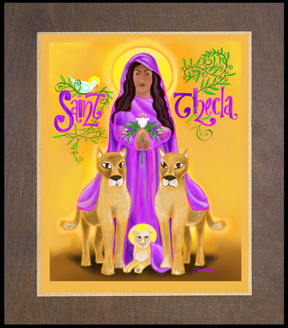 St. Thecla - Wood Plaque Premium