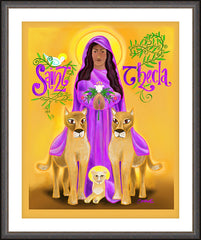 Wall Frame Espresso - St. Thecla by M. McGrath