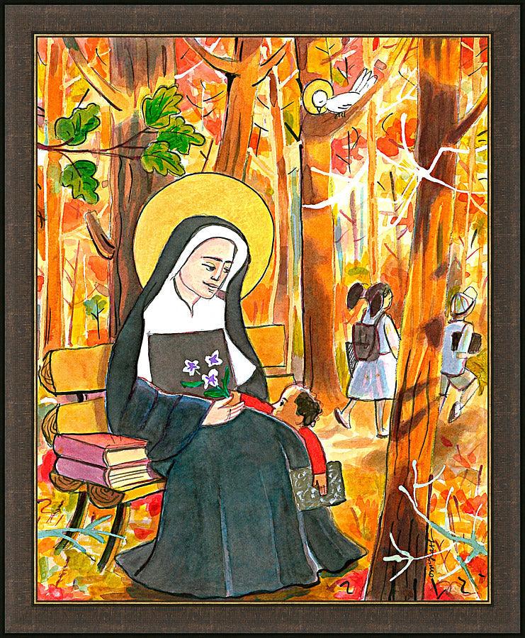 Wall Frame Espresso - St. Mother Théodore Guérin by M. McGrath