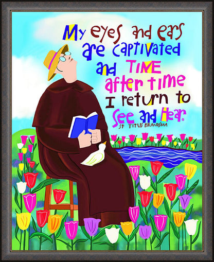 Wall Frame Espresso - St. Titus in the Tulips by M. McGrath