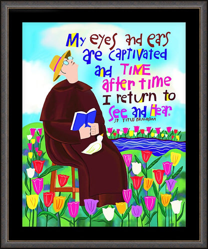 Wall Frame Espresso - St. Titus in the Tulips by M. McGrath