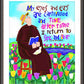 Wall Frame Espresso, Matted - St. Titus in the Tulips by M. McGrath